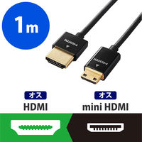 エレコム イーサネット対応スーパースリムHDMIケーブル（AーC） DH-HD14SSM10BK 1個