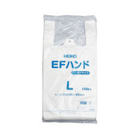 シモジマ レジ袋（乳白）EFハンド 05466 1セット（100枚入×21袋） 23-7269-03　　マツヨシカタログ（直送品）