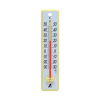 温度計　プラスチック製　20cm　イエロー　48352　1セット（20個）　シンワ測定　（直送品）
