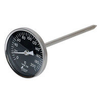 温度計　V-4　丸T字型　0～200℃　Φ8×20cm　白目盛　73012　1セット（5個）　シンワ測定　（直送品）