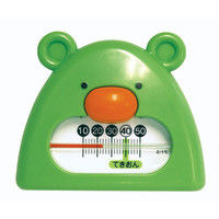 風呂用温度計　B-9　くまさん　グリーン＆ホワイト　73051　1セット（10個）　シンワ測定　（直送品）