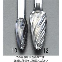 エスコ 12x25mm / 6mm軸 [Coated]超硬バー(アルミ用) EA819VY-12 1本（直送品）