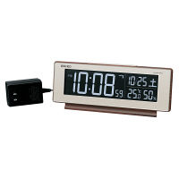 SEIKO（セイコー）置き時計 [電波 アラーム 温湿度 カレンダー]  244×42×95mm DL211B 1個（直送品）