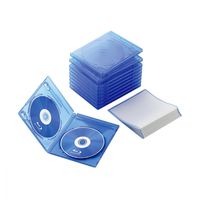 エレコム（ELECOM） Blu-rayディスクケース（2枚収納） 10パック クリアブルー CCD-BLU210CBU