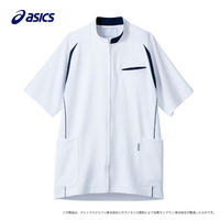 住商モンブラン メンズジャケット（半袖） 医務衣 医療白衣 ホワイト×ネイビー S CHM552-0109（直送品）