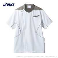 住商モンブラン メンズジャケット 医療白衣 半袖 ホワイト×グレー LL CHM558-0140（直送品）