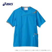 住商モンブラン メンズジャケット 医療白衣 半袖 ロイヤルブルー×グレー L CHM854-4340（直送品）