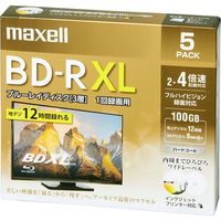 マクセル 録画用ブルーレイディスク　ＢＤーＲ　ＸＬ（２～４倍速対応）　７２０分／３層１００ＧＢ　５枚 BRV100WPE.5S 1箱（直送品）