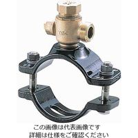 タブチ 日本水道協会形・サドル付分水栓 JWWA Bー117 A形(ボール式) 鋳鉄管用 NXD-125X25 1個（直送品）