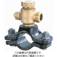 タブチ 日本水道協会形・サドル付分水栓 JWWA Bー117 A形(ボール式) ビニル管・鋼管 兼用 NXVS-75X25 1個（直送品）