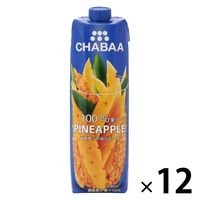 CHABAA 100％ジュース パイナップル 1L 1箱（12本入）
