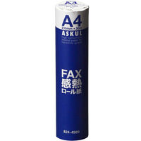 高感度FAX感熱ロール紙　A4(幅210mm)　長さ30m×芯径0.5インチ(ロール紙外径　約48mm)　1本　アスクル オリジナル（わけあり品）