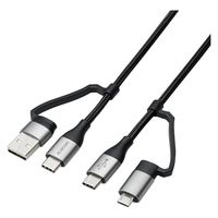 4in1 充電ケーブル ( USB Type C + USB A to USB MPA-AMBCC20BK エレコム 1個