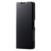Xperia 10 IV レザーケース 手帳型 薄型 磁石付き ブラック PM-X222PLFUBK エレコム 1個（直送品）