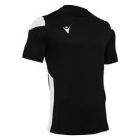 macron（マクロン） サッカー 半袖シャツ POLIS ショートスリーブゲームシャツ 5081 ブラック/ホワイト