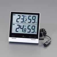 エスコ デジタル最高最低温度・湿度計(防水型) EA728AF-51 1セット(2個)（直送品）