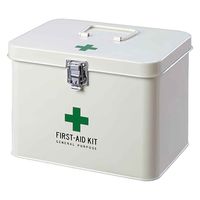 ケーアイジャパン 救急箱 収納ボックス Mサイズ 薬 2段 メディコ ファーストエイドボックス アイボリー 304645 1個（取寄品）