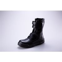 耐滑ウレタン2層底 安全靴 マジックタイプ（静電気帯電防止性能付）黒 24.5cm KC-0077M-24.5（直送品）