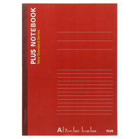 プラス　ノートブック　セミB5　A罫　30枚　赤　1パック（10冊入）　NO-003AS-10P　76729（わけあり品）