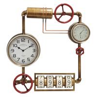 アントレックス Steampunk ウォールクロック with ダイアル ホワイト 4992831250708 1個（直送品）