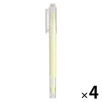 無印良品 窓付き蛍光ペン 黄色 1セット（4本） 良品計画