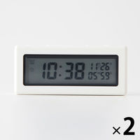 無印良品 デジタルタイマー時計 置時計（マグネット付）ホワイト 型番:DKC‐52 1セット（2個） 良品計画