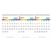 エトランジェ・ディ・コスタリカ 【2023版】A6 デスク3カ月 卓上カレンダー CLT-3-01 1セット（2冊）（直送品）