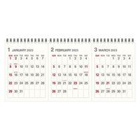 エトランジェ・ディ・コスタリカ 【2023版】A6 デスク3カ月 卓上カレンダー CLT-3