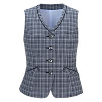 カーシーカシマ CHARMING TWEED チェックベスト ネイビーチェック 11号 EAV870 1着（取寄品）