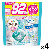 ボールド ジェルボール4D フレッシュフラワーサボン 詰め替え 超メガジャンボ 1箱（92粒入×4個）洗濯洗剤 P＆G【リニューアル】