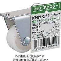 アイテック 光 固定ナイロンキャスター白 25mm KHN-251 1個 820-1500（直送品）