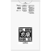 日本サニパック Lシリーズ 白半透明 90L 10枚 0.050 L84H 1箱（100枚：10枚入×10パック）（直送品）