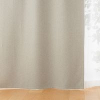 無印良品 防炎 遮光性 ドビー織りノンプリーツカーテン 幅100×丈105cm用 ベージュ 良品計画