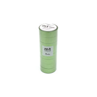 カモ井加工紙 mt マスキングテープ 8P（8巻セット） 高輝度 イエローグリーン 幅15mm×7m巻 MT08P537 1個