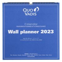 ２０２３年度1月始まりカレンダー クオバディス ウォールプランナー 壁掛けタイプ ホワイトペーパー 1冊（直送品）