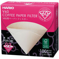 HARIO(ハリオ) V60用ペーパーフィルター02M 約1～4杯用 1箱（100枚入） VCF-02-100MK コーヒー（わけあり品）