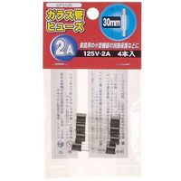 ガラス管ヒュ-ズ 30mm 125V 2A 4本入 GF2125 ヤザワコーポレーション（直送品）