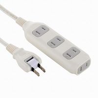 オーム電機 電源タップ ほこり防止シャッター付 4個口 1m HS-T1276W（直送品）