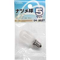 オーム電機 ナツメ球E12 5Wフロスト LB-T0205-F（直送品）