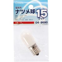 オーム電機 ナツメ球E17 15Wホワイト LB-T0715-W（直送品）