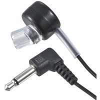 オーム電機 AudioComm 片耳モノラルイヤホン φ3.5ミニプラグL型 EAR-B351L-K 1個