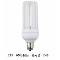 オーム電機 LED電球 D形 E17 60形相当 6.7W 845lm 昼光色 全方向タイプ 発光管露出形 112mm LDF7D-G-E17（直送品）