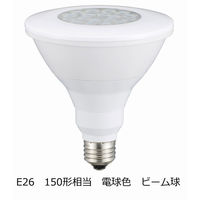 オーム電機 LED電球 ビームランプ形 E26 150形相当 電球色 13W LDR13L-W/D 11 1個