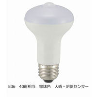 オーム電機 LED電球 レフ形 E26 40形相当 人感・明暗センサー電球色 LDR5L-W/S 9（直送品）