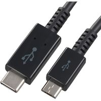 オーム電機 USB Type-Cケーブル C-microB 1m AudioC SMT-L10CM-K 1個