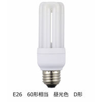 オーム電機 LED電球 D形 E26 60形相当 6.7W 853lm 昼光色 全方向タイプ 発光管露出形 120mm LDF7D-G-E26（直送品）