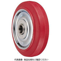 岐阜産研工業 SR型 鋼板製ポリブタジェン赤ゴム車輪 SR-75 1セット（3個）（直送品）