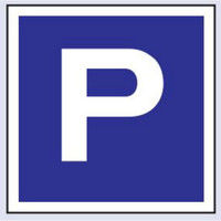 トーアン 交通標識403 駐車可 メラ穴 600角 53-111 1枚（直送品）