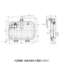 椿本バルクシステム ワンタッチ窓 ハイネック形 網付タイプ ローラーキャッチ式 CMD-P4-HGN 1個（直送品）