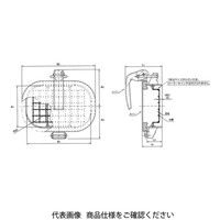 椿本バルクシステム ワンタッチ窓 ハイネック形 網付タイプ ローラーキャッチ式 CMD-R1-HGN 1個（直送品）